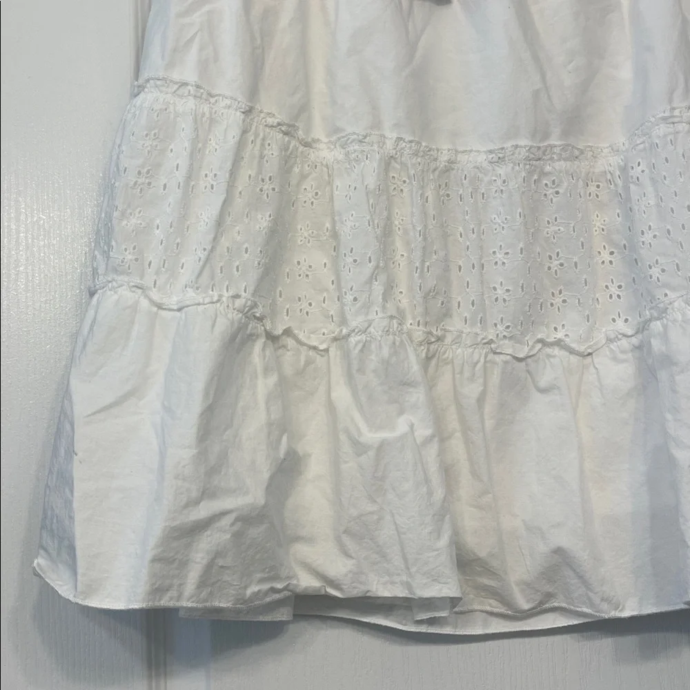 Women’s midi skirt White A-Line Skirt size Large Studio West - Picture 3 of 7